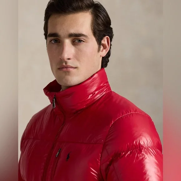 Polo Ralph Lauren 🔥 RL 2000 Red Gorham Glossed Down Quillted Puffer Jacket Coat - Picture 8 of 15